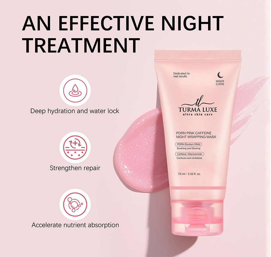 Turma Luxe Wrapping Mask PDRN Caffeine Overnight Peel Off Facial Mask