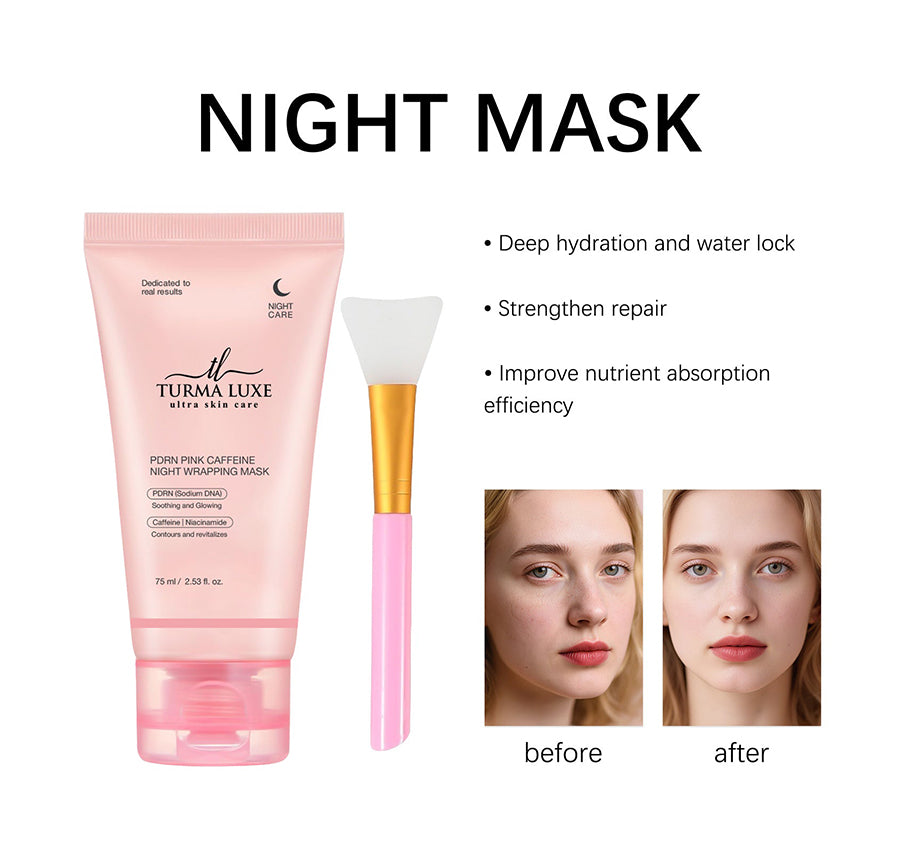 Turma Luxe Wrapping Mask PDRN Caffeine Overnight Peel Off Facial Mask